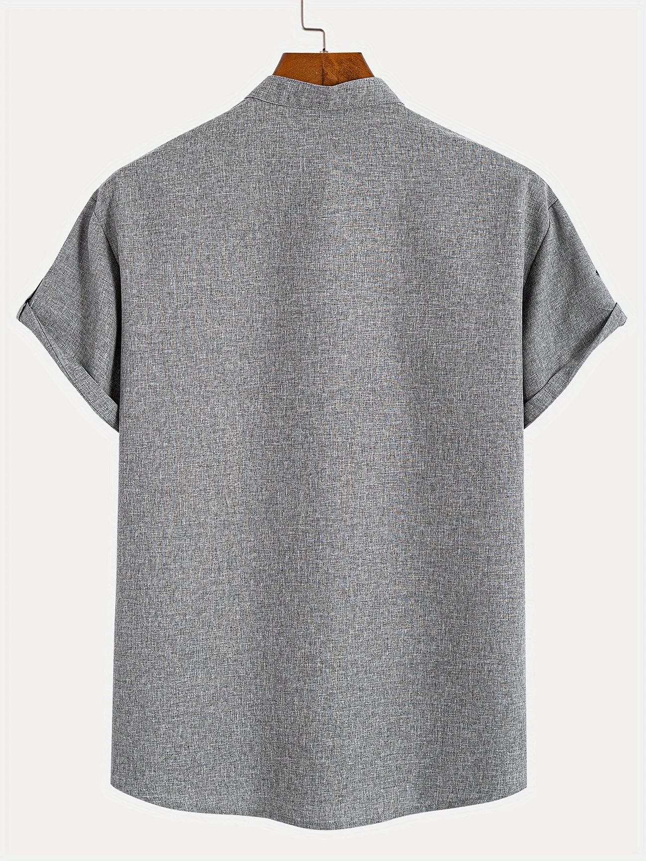 Alejandro™ | Camisa elegante de manga corta con cuello alto