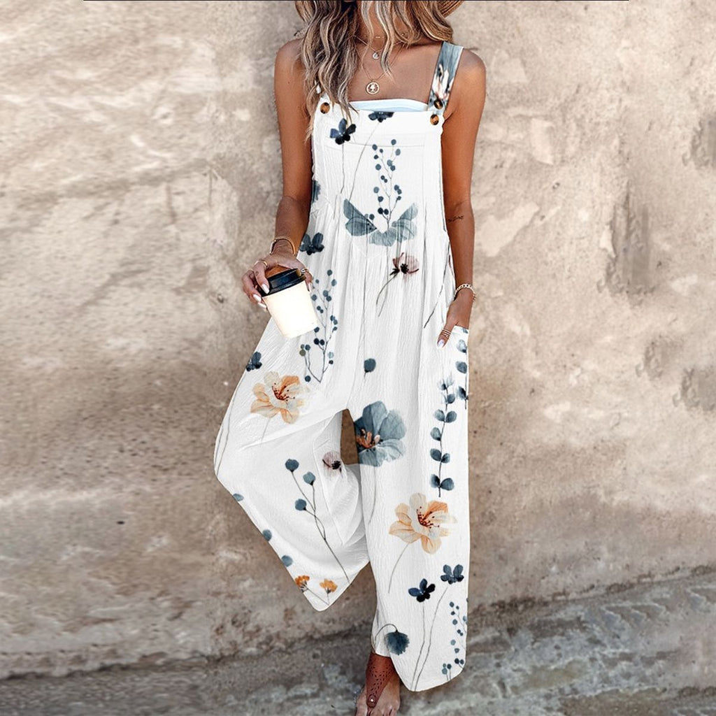 Braga cómoda con estampado de flores grandes