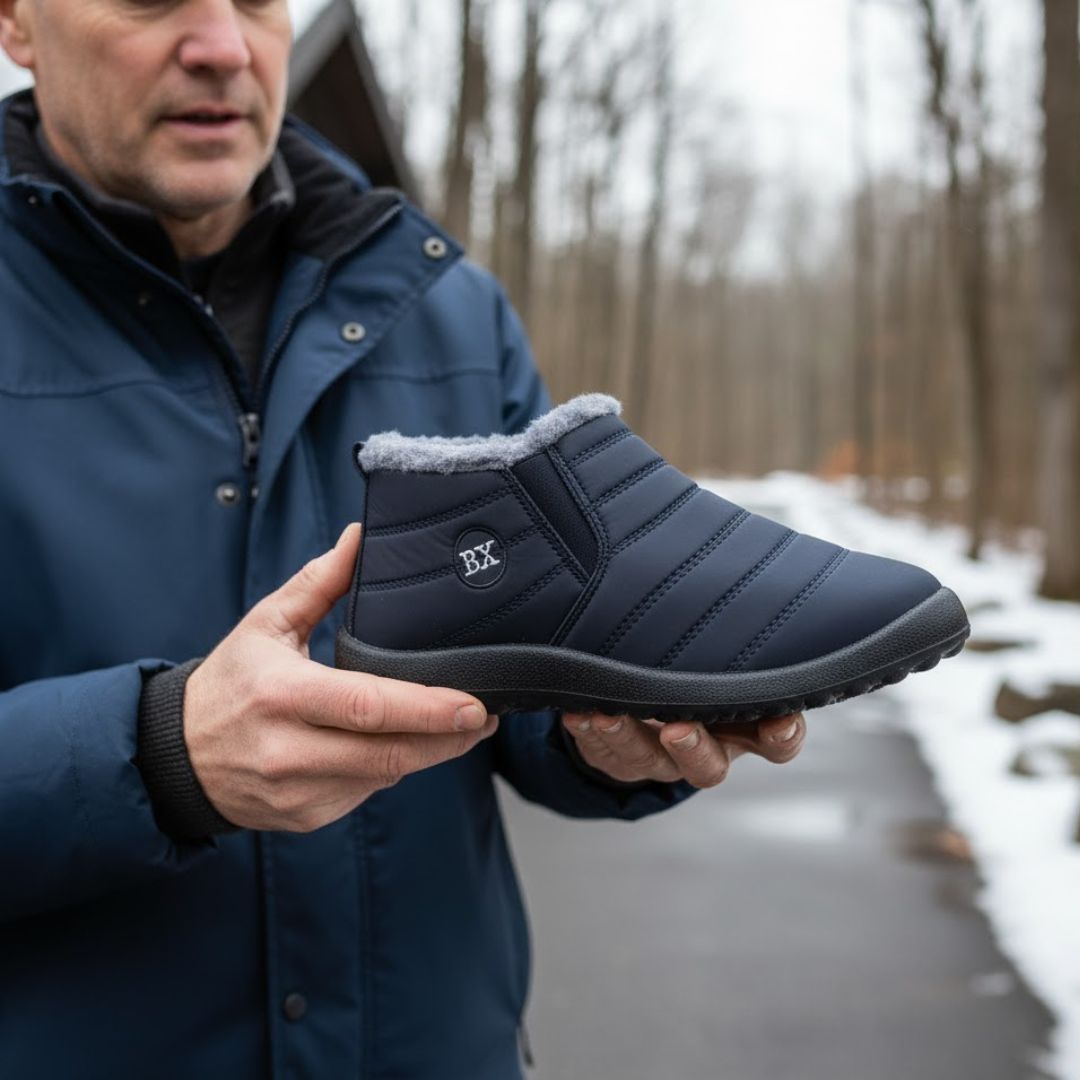 Comodidad para el pie: botas de invierno ergonómicas y antideslizantes.