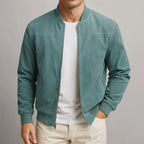 Riviera — Chamarra bomber de gamuza