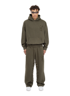 Pantalones C/A color oliva lavado