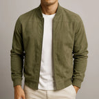 Riviera — Chamarra bomber de gamuza