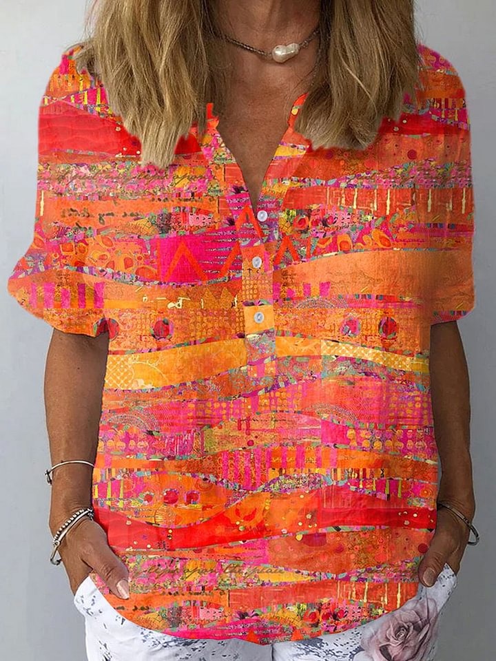 Clara | Camisa de verano estampada colorida