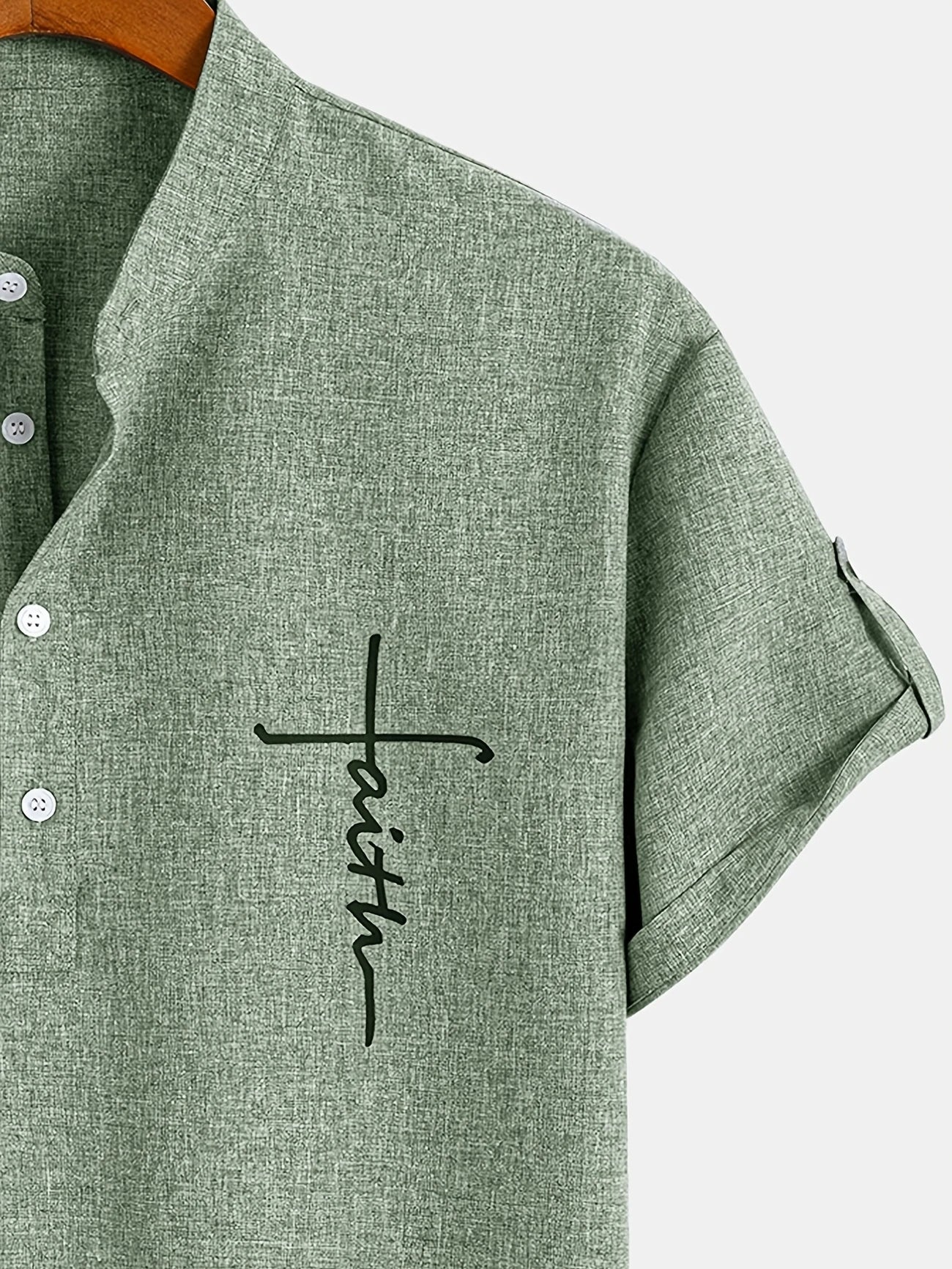 Alejandro™ | Camisa elegante de manga corta con cuello alto