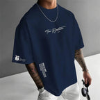 ¡50% DE DESCUENTO AHORA! Camiseta urbana para hombre de corte holgado – mezcla premium de algodón, ajuste oversize casual y estampado gráfico