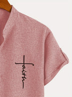 Alejandro™ | Camisa elegante de manga corta con cuello alto