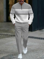 Conjunto para hombre: jersey con estampado gráfico y pantalones.