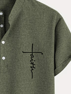 Alejandro™ | Camisa elegante de manga corta con cuello alto