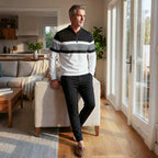 Conjunto para hombre: jersey con estampado gráfico y pantalones.