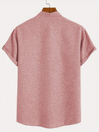Alejandro™ | Camisa elegante de manga corta con cuello alto