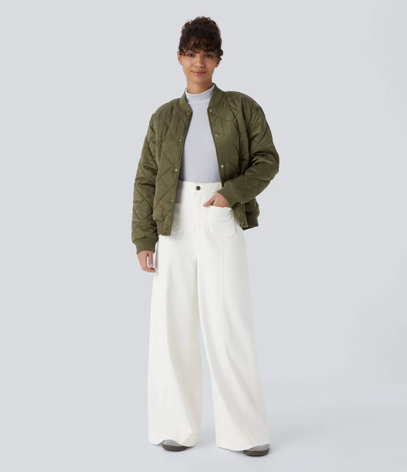 Pantalones anchos de talle alto