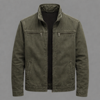 CARLOS™ | Chamarra Vintage de Algodón con Cremallera
