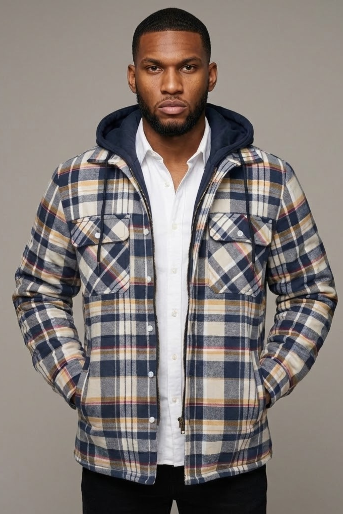 CHAQUETA ULTRA CALIDA CON CAPUCHA