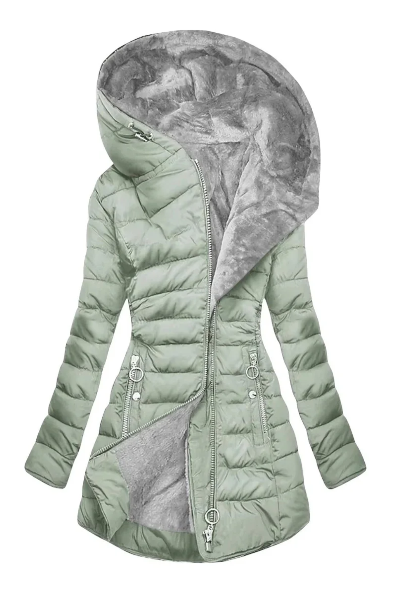 Elena I Abrigo de Invierno de Lujo Cálido