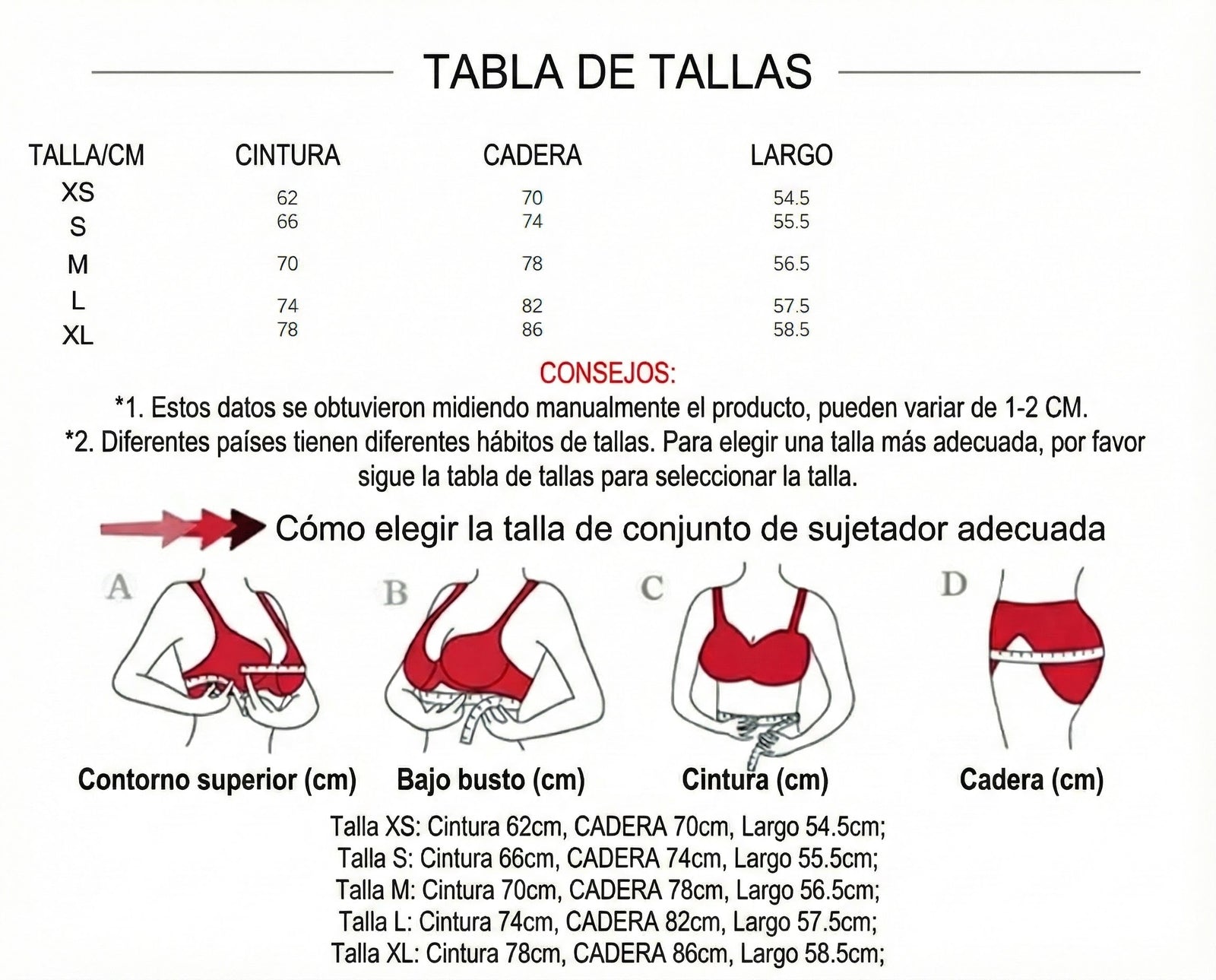 Guía de tallas