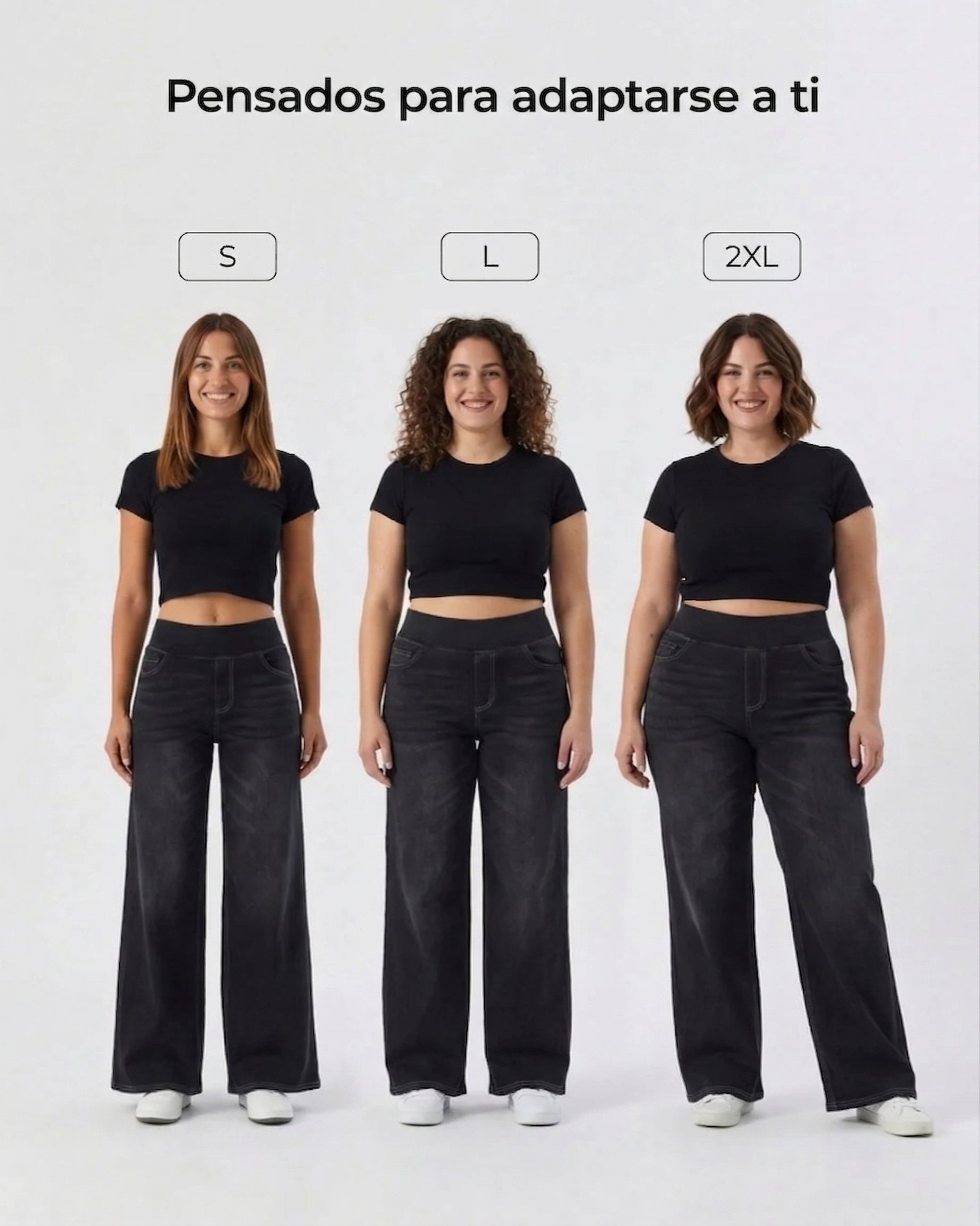 Jeans negros de ajuste cómodo