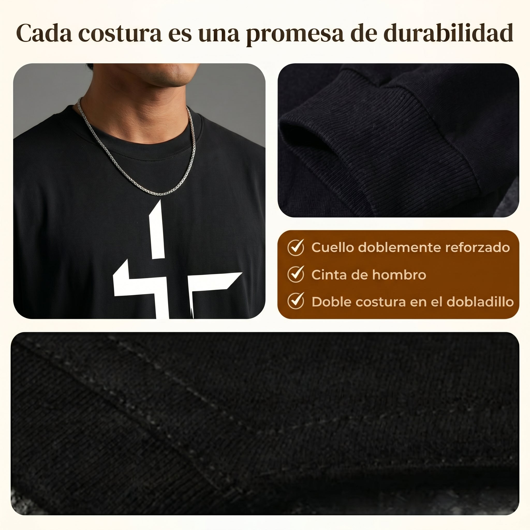 Camiseta urbana para hombre de corte holgado – algodón 100% premium, ajuste oversize casual y estampado gráfico cruzado