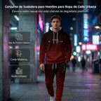 Conjunto deportivo degradado para hombre - sudadera con capucha y pantalón tipo jogger