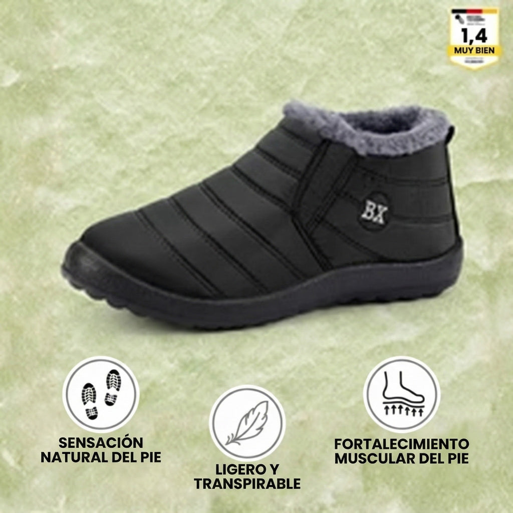 Comodidad para el pie: botas de invierno ergonómicas y antideslizantes.