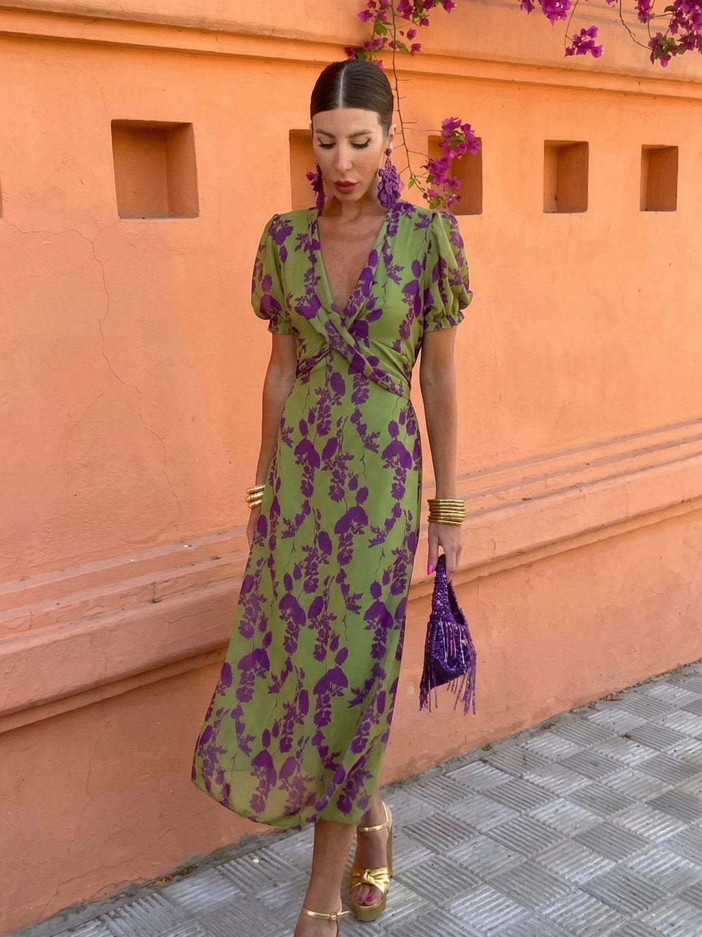 Vestido gala verano tropical