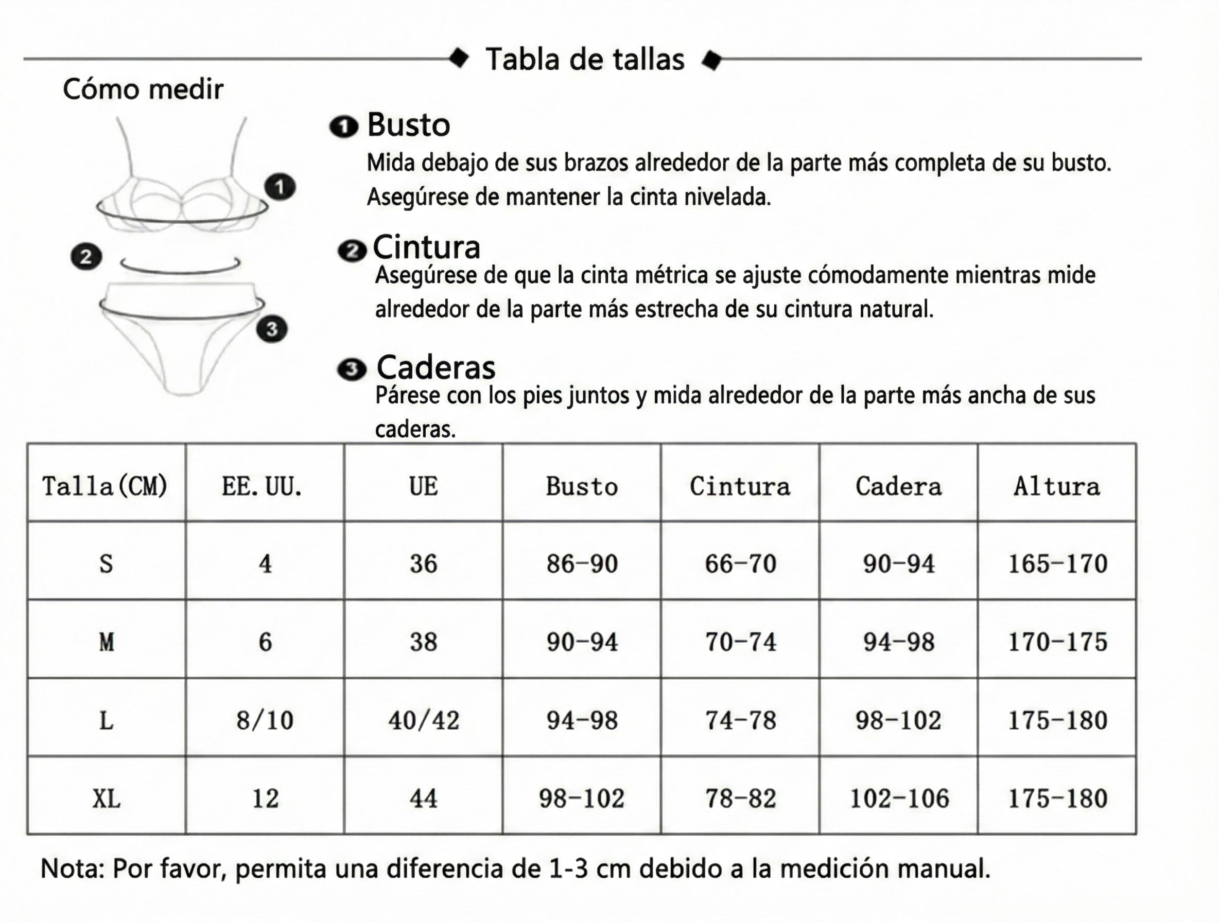 Tabla de tallas