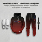 Conjunto deportivo degradado para hombre - sudadera con capucha y pantalón tipo jogger