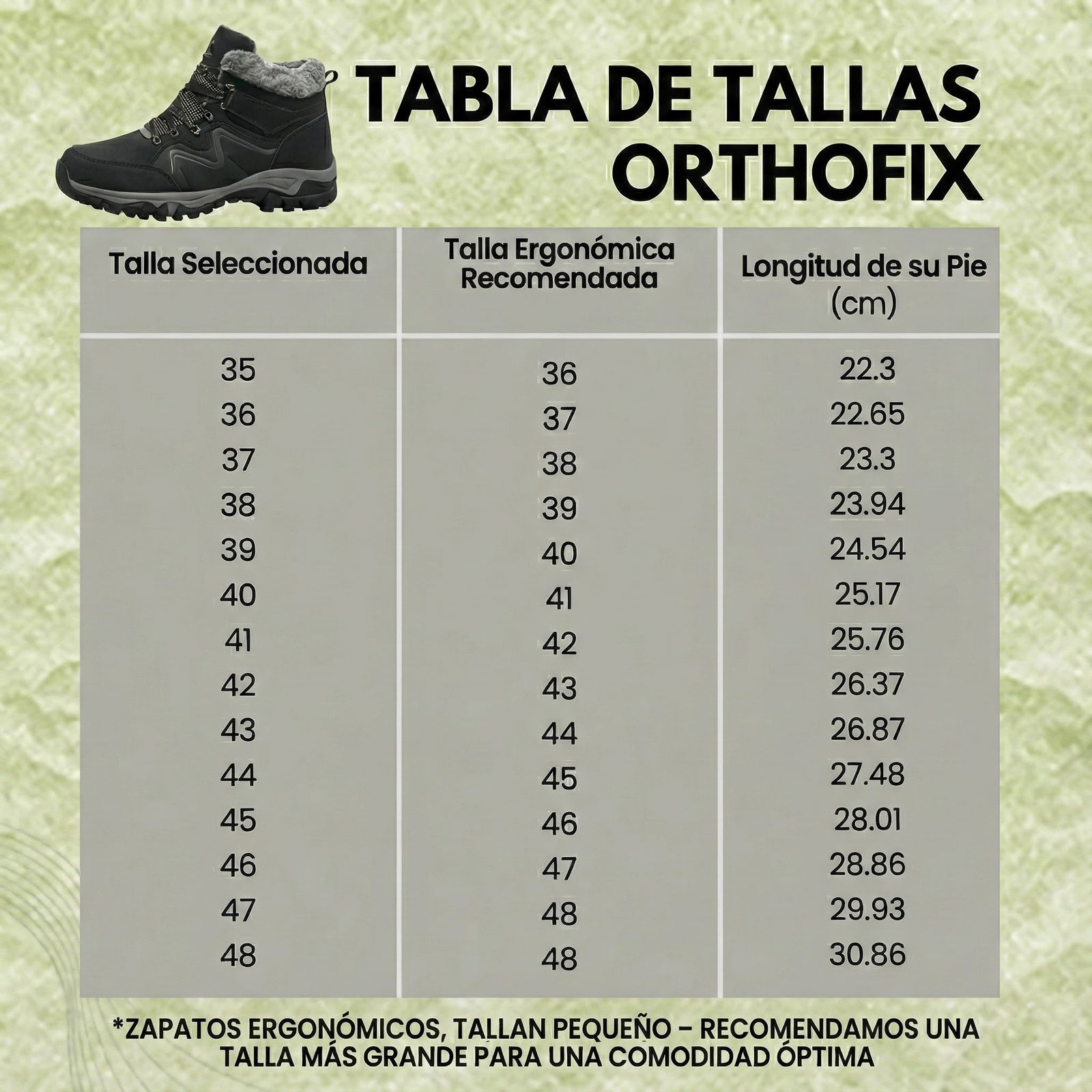 Guía de tallas
