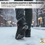 Comodidad para el pie: botas de invierno ergonómicas y antideslizantes.