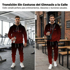 Conjunto deportivo degradado para hombre - sudadera con capucha y pantalón tipo jogger