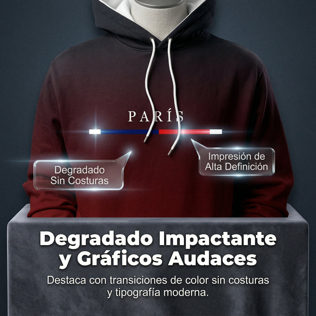 Conjunto deportivo degradado para hombre - sudadera con capucha y pantalón tipo jogger