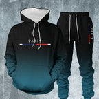 Conjunto deportivo degradado para hombre - sudadera con capucha y pantalón tipo jogger