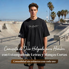 ¡50% DE DESCUENTO AHORA! Camiseta urbana para hombre de corte holgado – mezcla premium de algodón, ajuste oversize casual y estampado gráfico