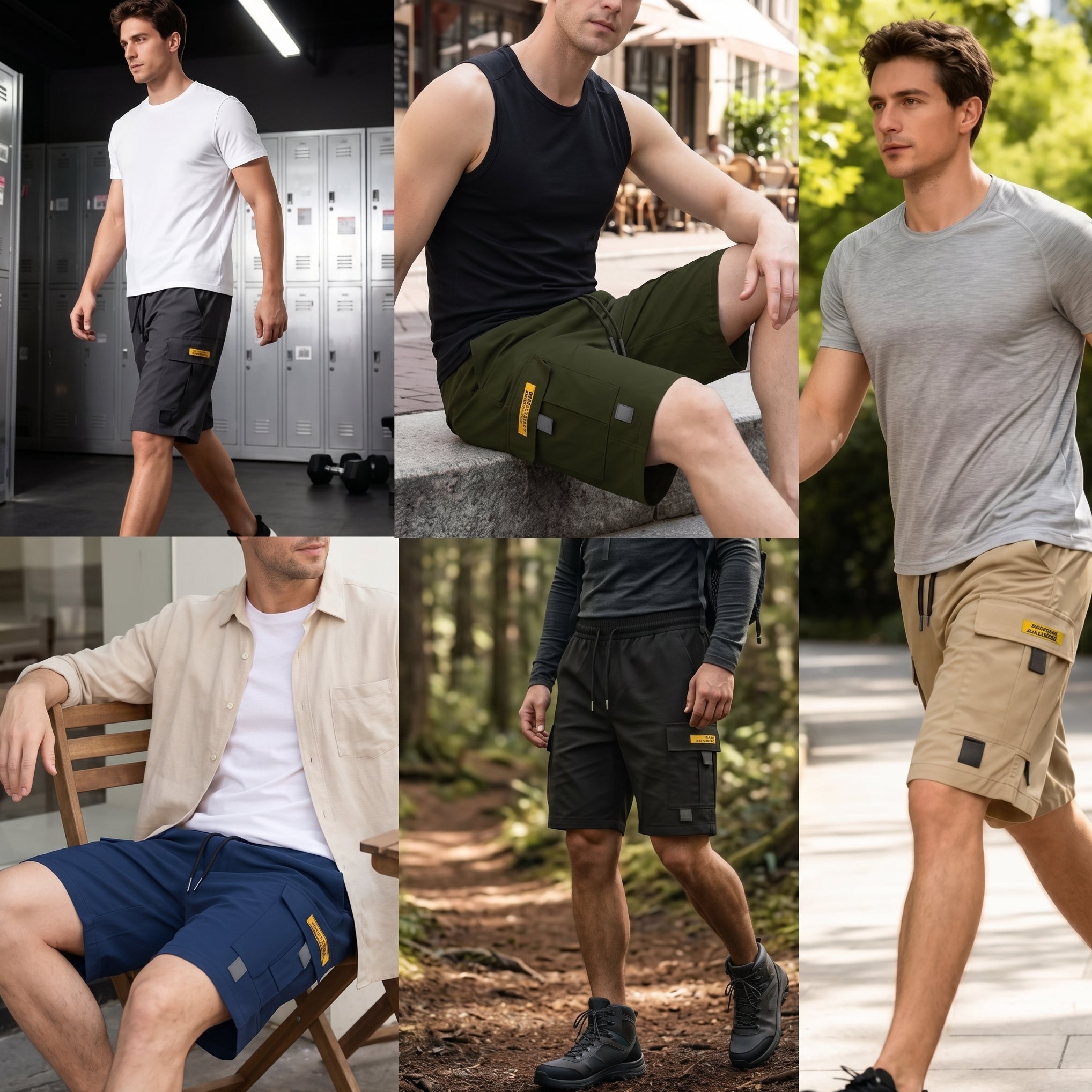 Cargo Shorts con Diseño Slim Fit y Máxima Capacidad de Almacenamiento