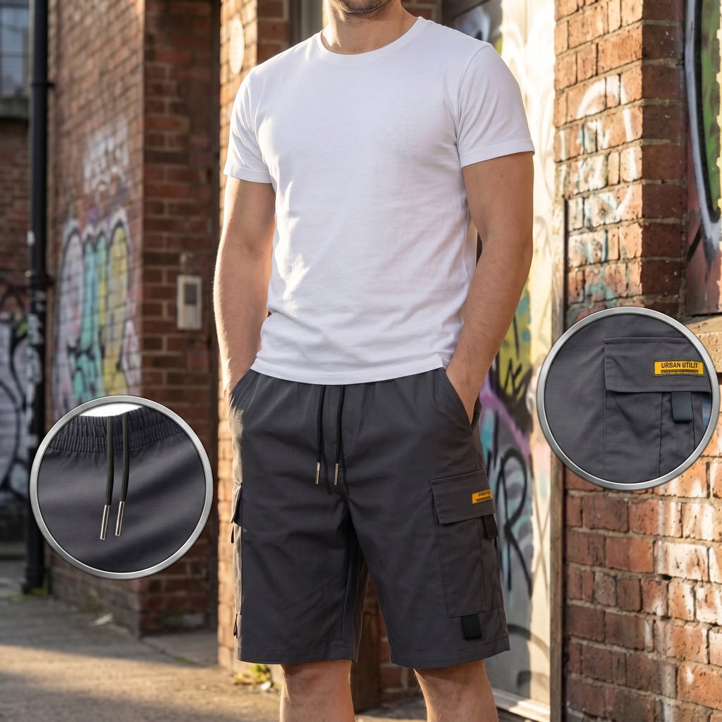 Cargo Shorts con Diseño Slim Fit y Máxima Capacidad de Almacenamiento