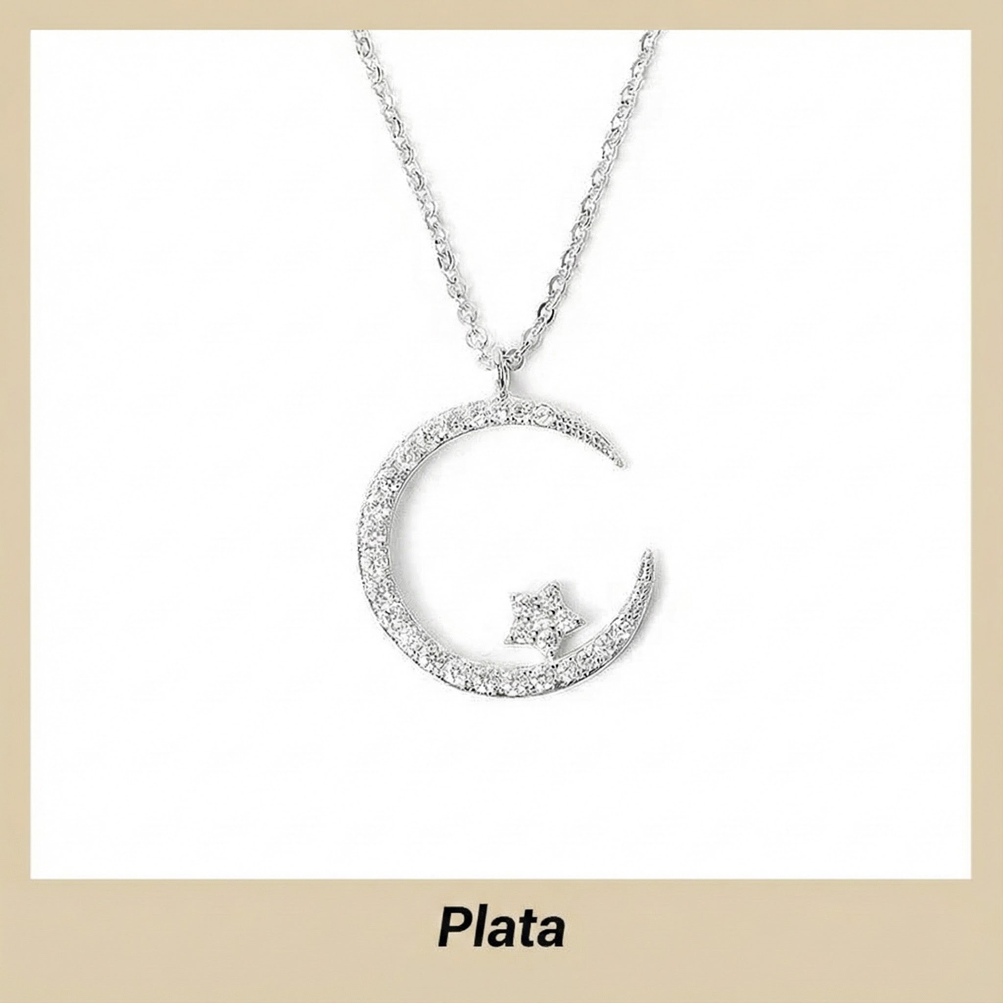 ⌛ Solo quedan 3 días: ¡50 % de descuento en todo! ⏰ Collar brillante con luna y estrellas🌙