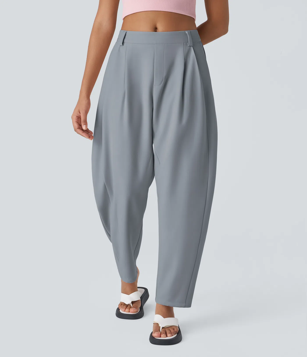 Pantalón Plisado Tiro Medio