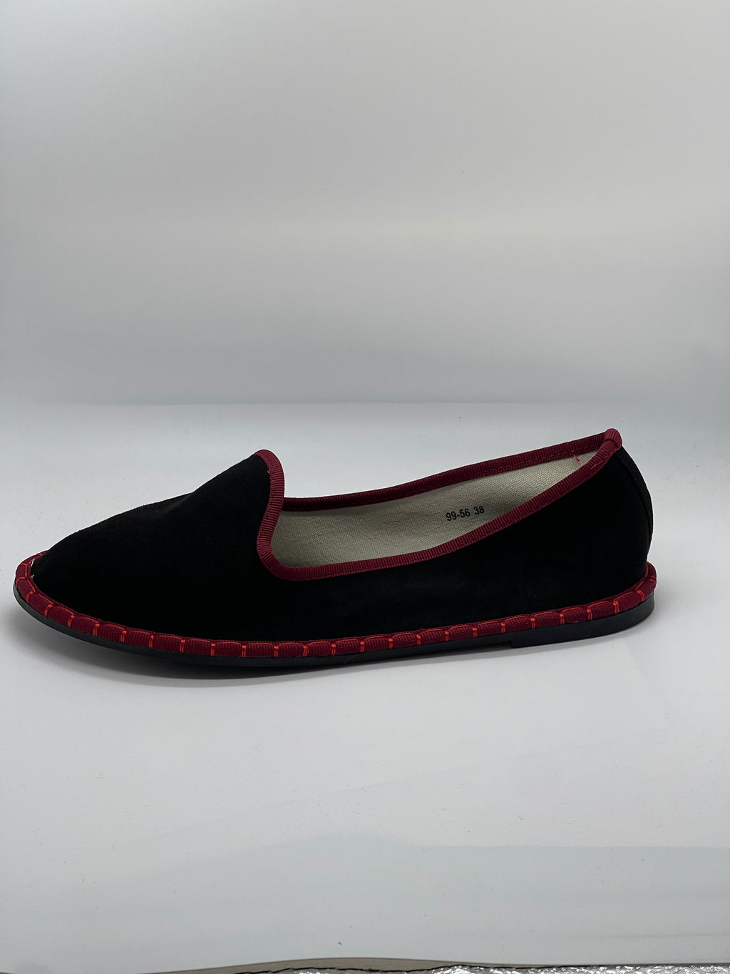 Zapatos de terciopelo con ribete