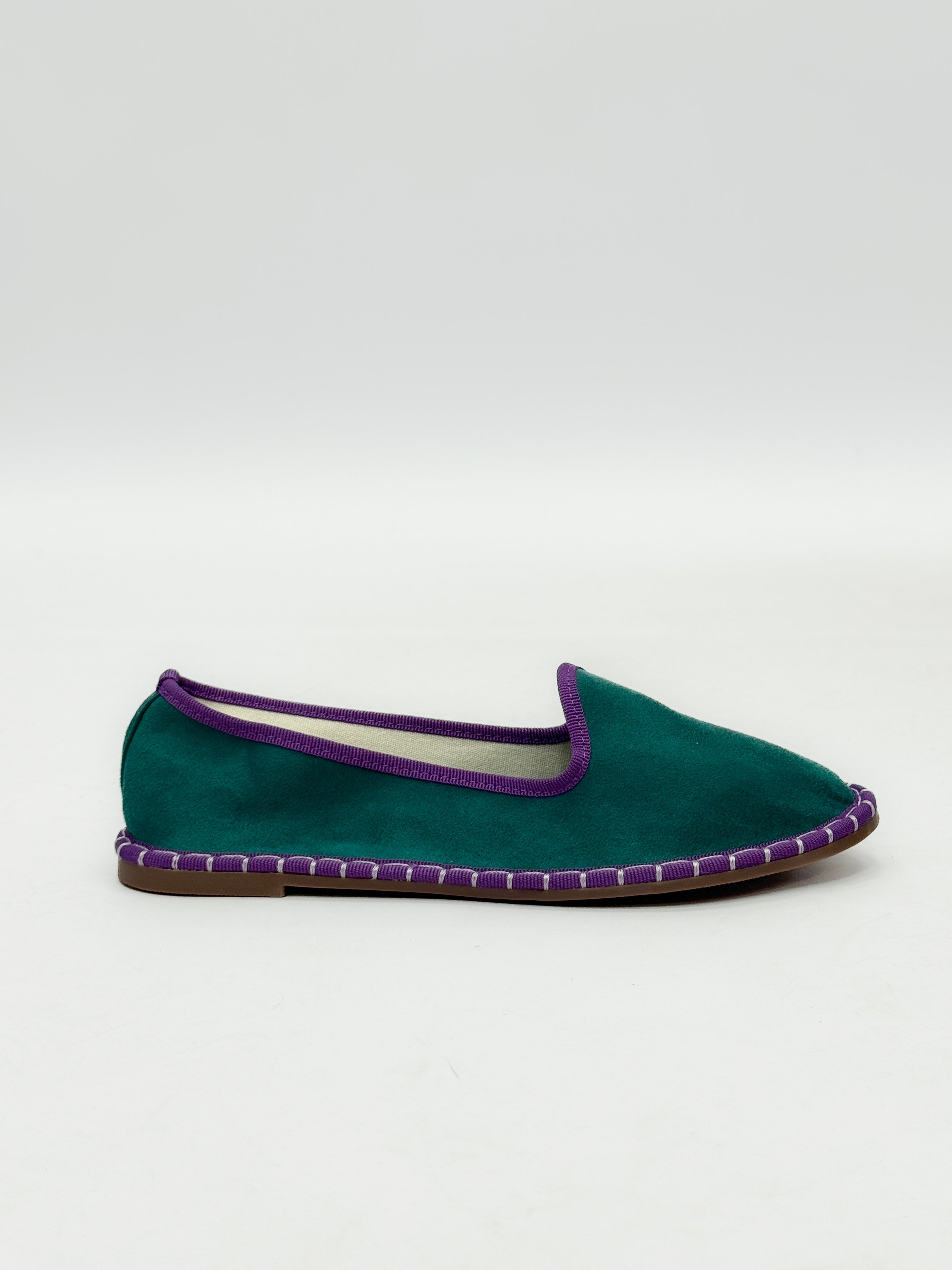 Zapatos de terciopelo con ribete