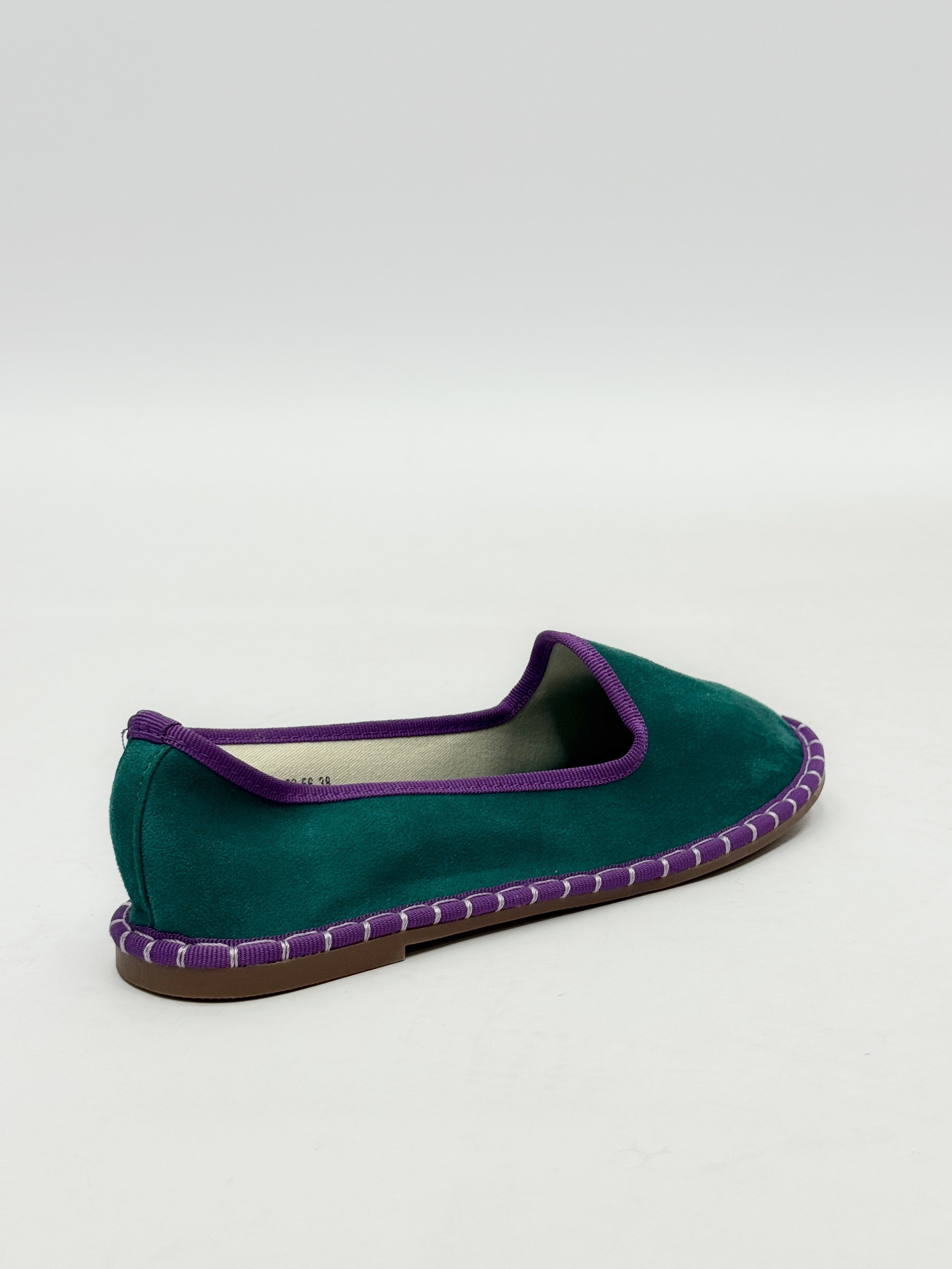 Zapatos de terciopelo con ribete