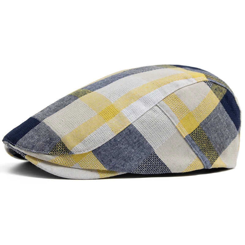 Adrián — gorra tipo boina patchwork de verano