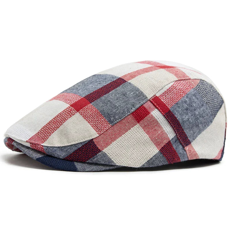Adrián — gorra tipo boina patchwork de verano
