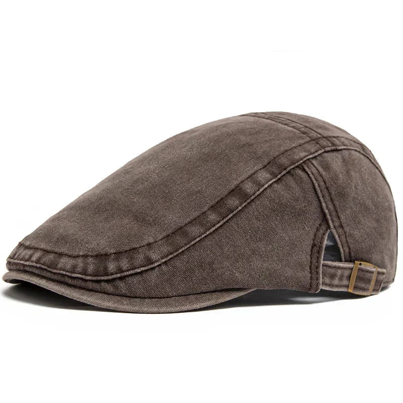 Emilio — gorra tipo boina en mezclilla lavada