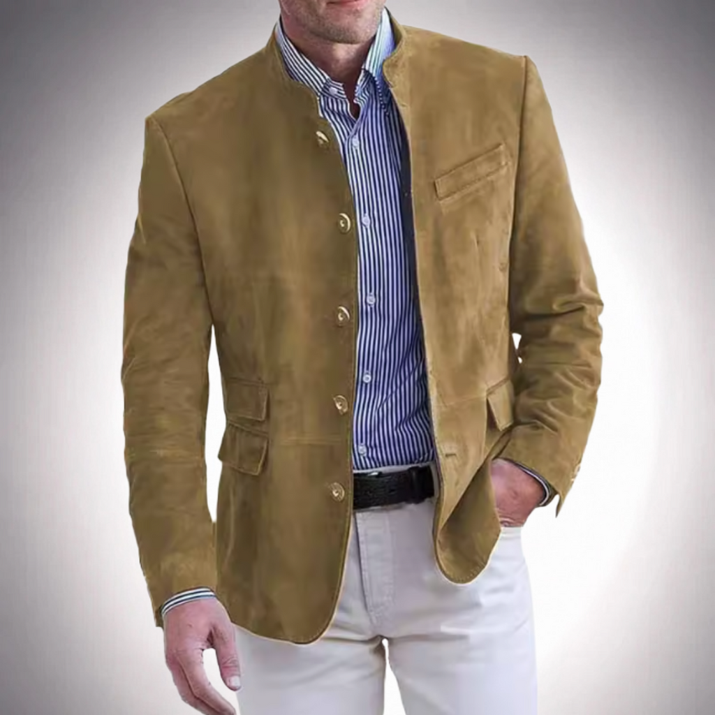 Blazer de ante para hombre, moderno y versátil para cualquier ocasión.