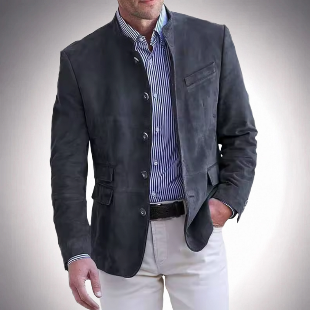 Blazer de ante para hombre, moderno y versátil para cualquier ocasión.