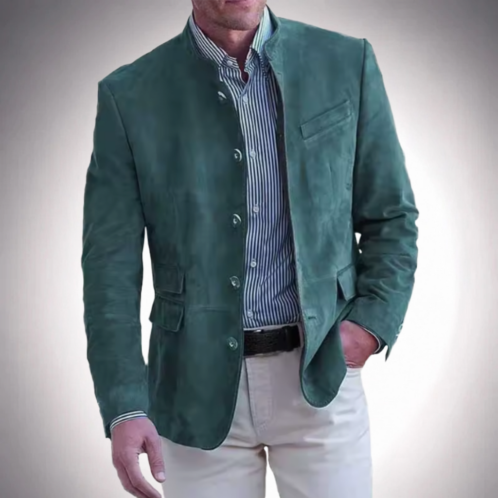 Blazer de ante para hombre, moderno y versátil para cualquier ocasión.