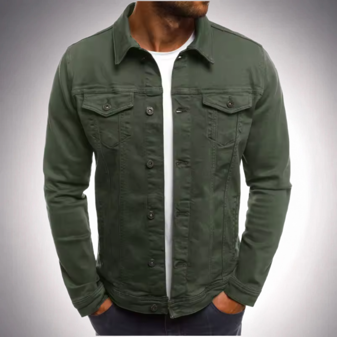 Chaqueta vaquera ligera y fresca para hombre, de manga larga.