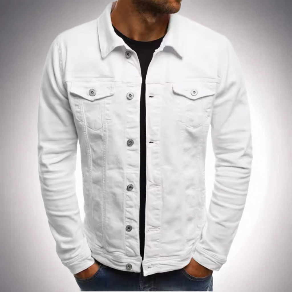 Chaqueta vaquera ligera y fresca para hombre, de manga larga.