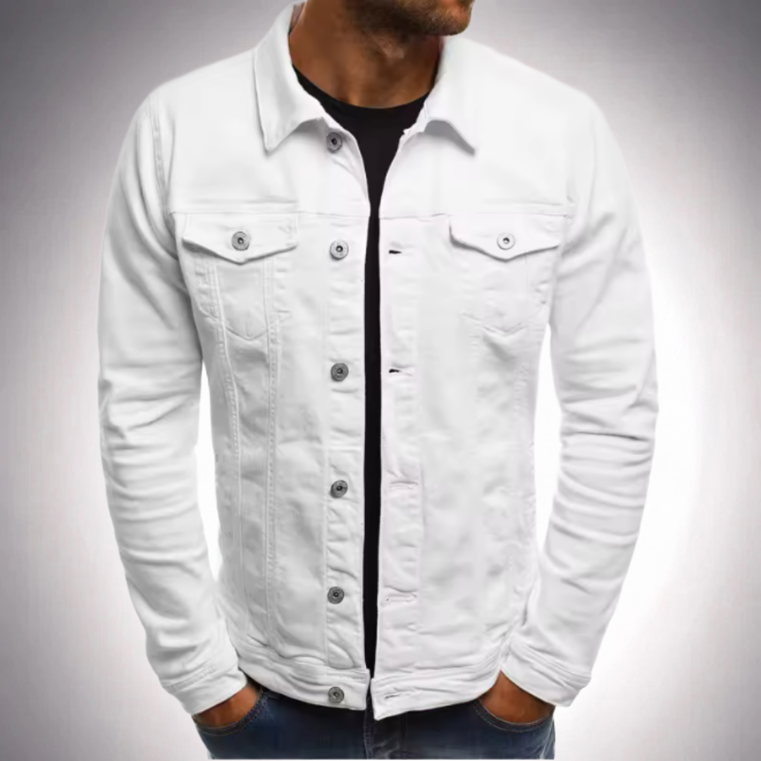Chaqueta vaquera ligera y fresca para hombre, de manga larga.