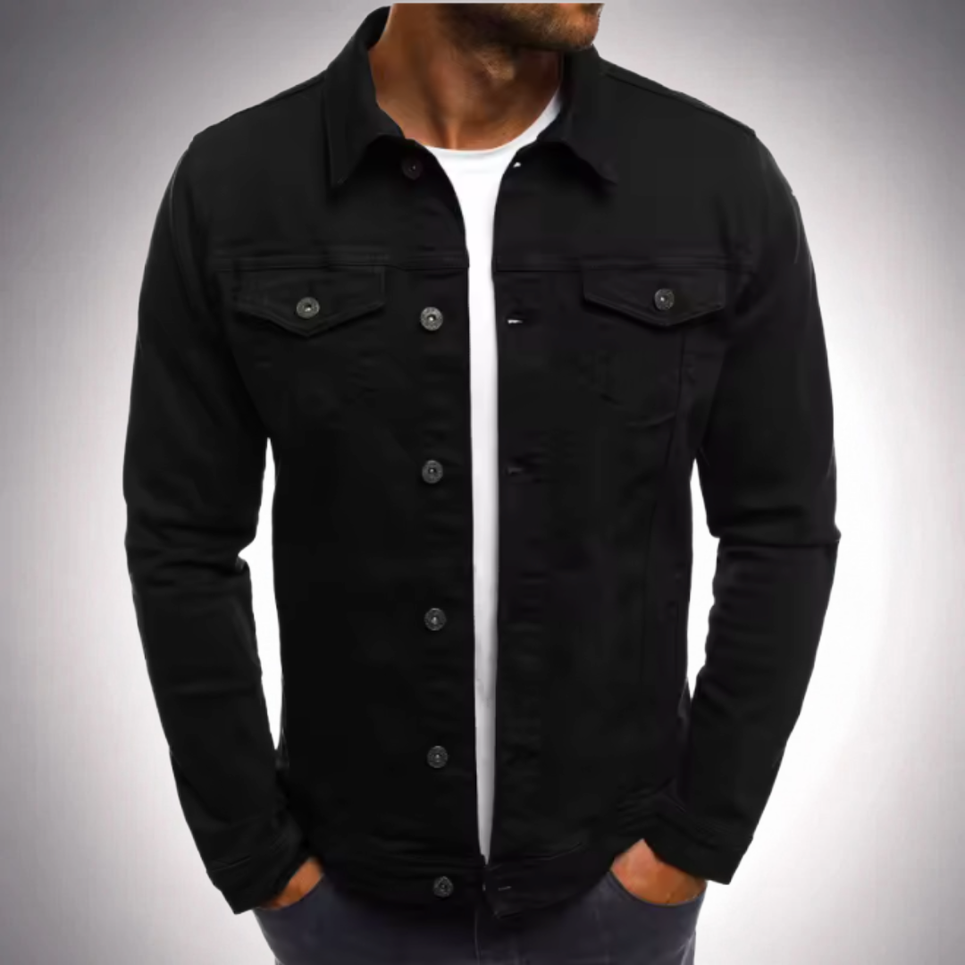 Chaqueta vaquera ligera y fresca para hombre, de manga larga.