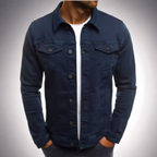 Chaqueta vaquera ligera y fresca para hombre, de manga larga.
